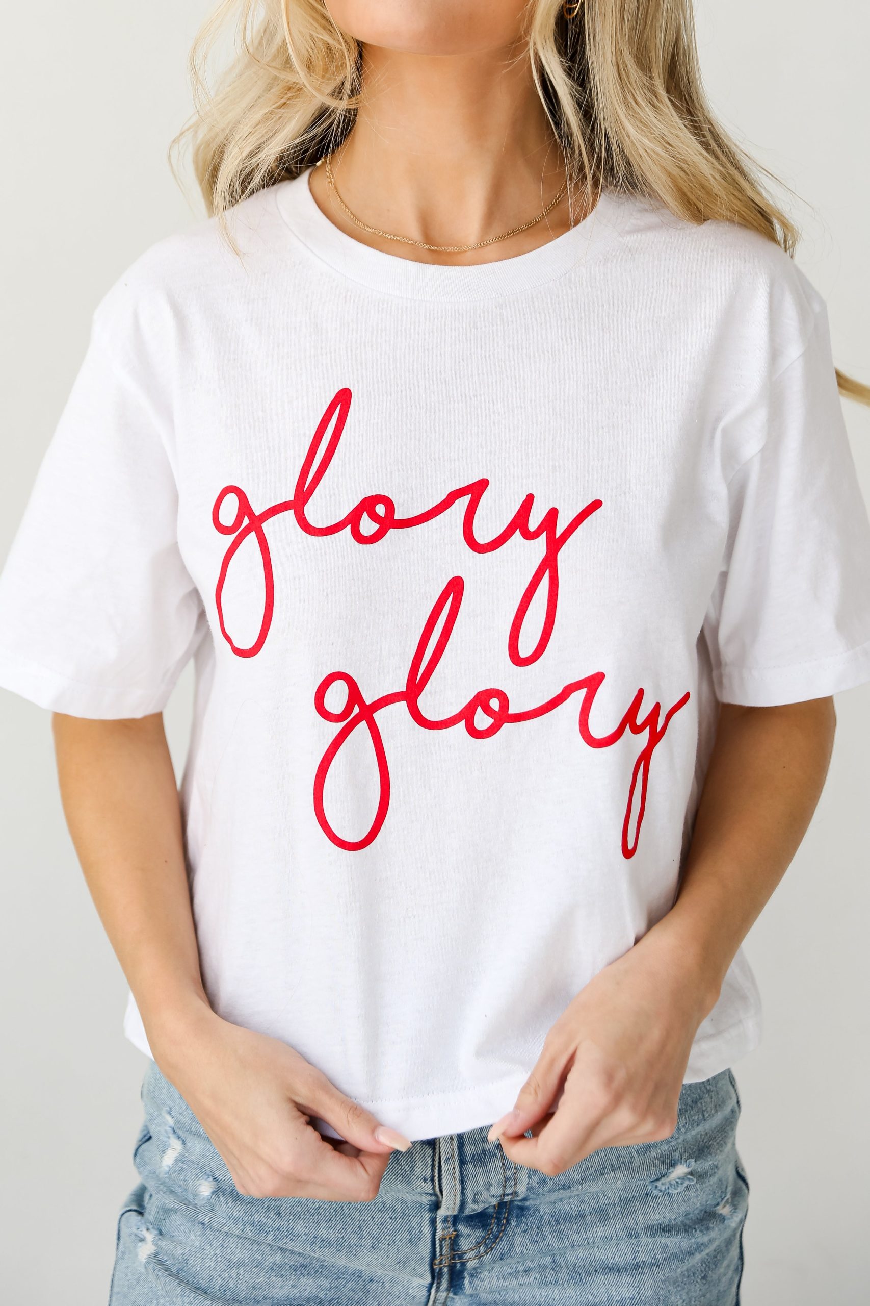 White Glory Glory Cropped Tee - Image 2