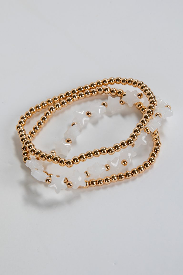 Marley Gold Star Beaded Bracelet Set