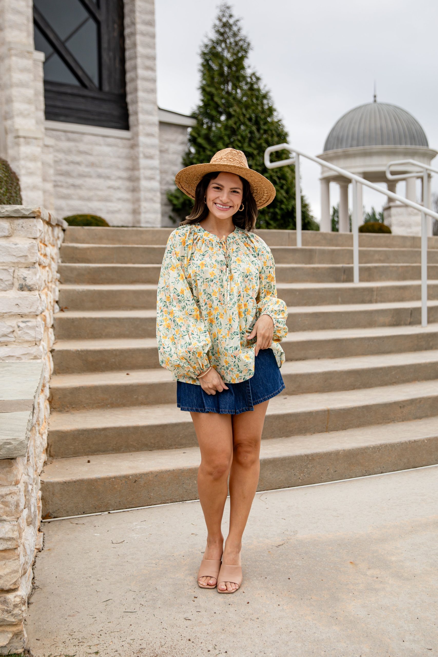 FINAL SALE - Golden Meadow Yellow Floral Blouse - Image 4